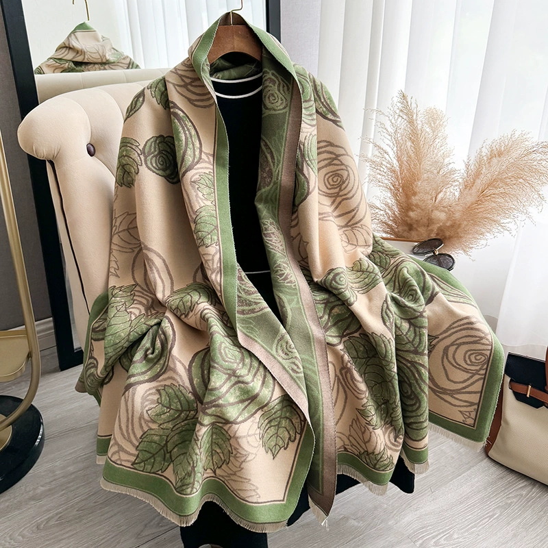Mens Fashion Poncho - Женская и мужская осенне-зимняя кашемировая теплая