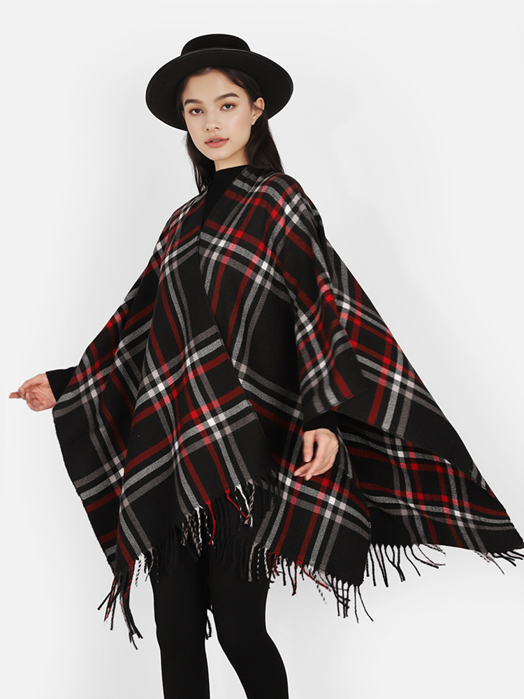 Mens Fashion Poncho - Зимний женский и мужской шарф, многослойное