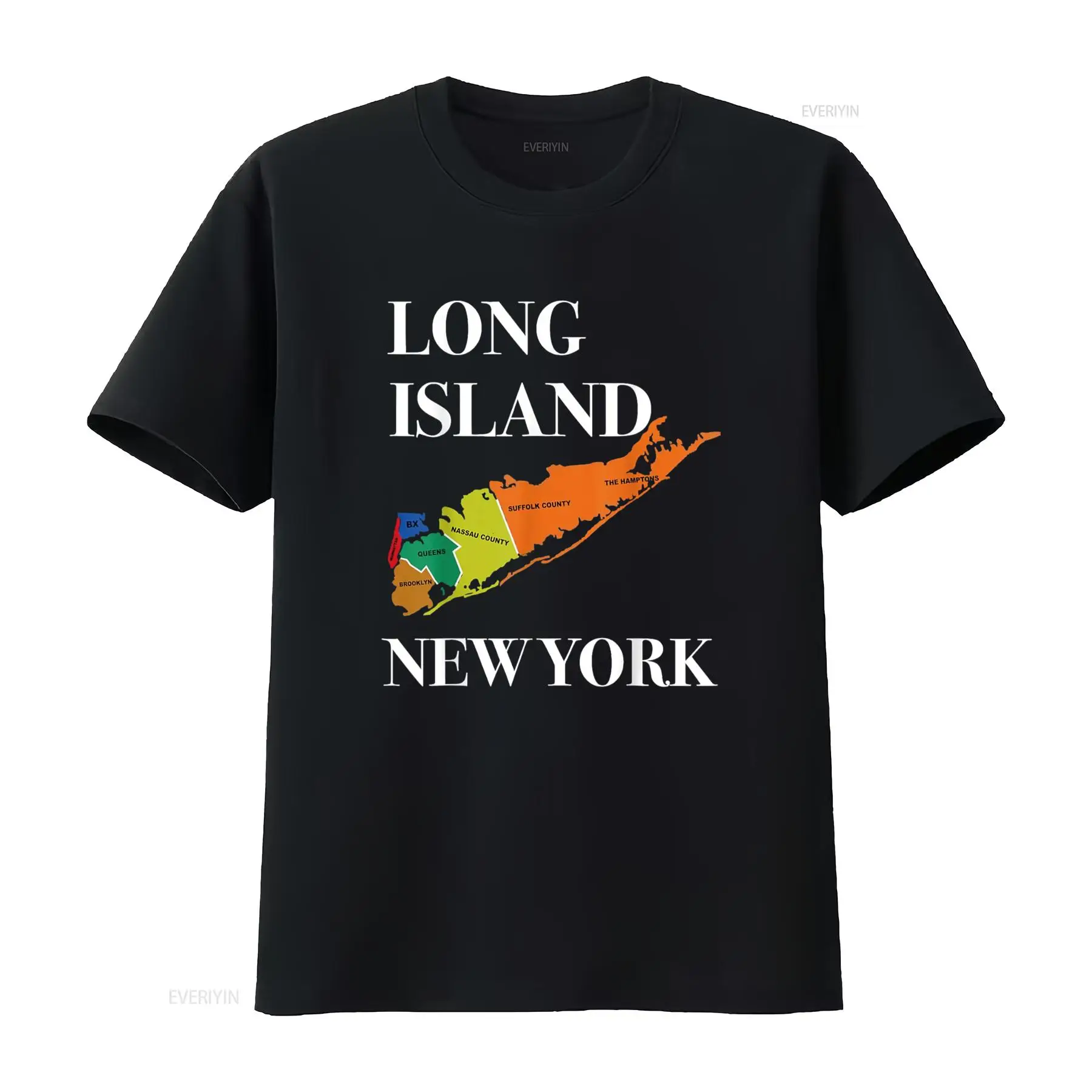 Men'S Fashion Nyc - Сувенирная футболка Long Island NY, карта