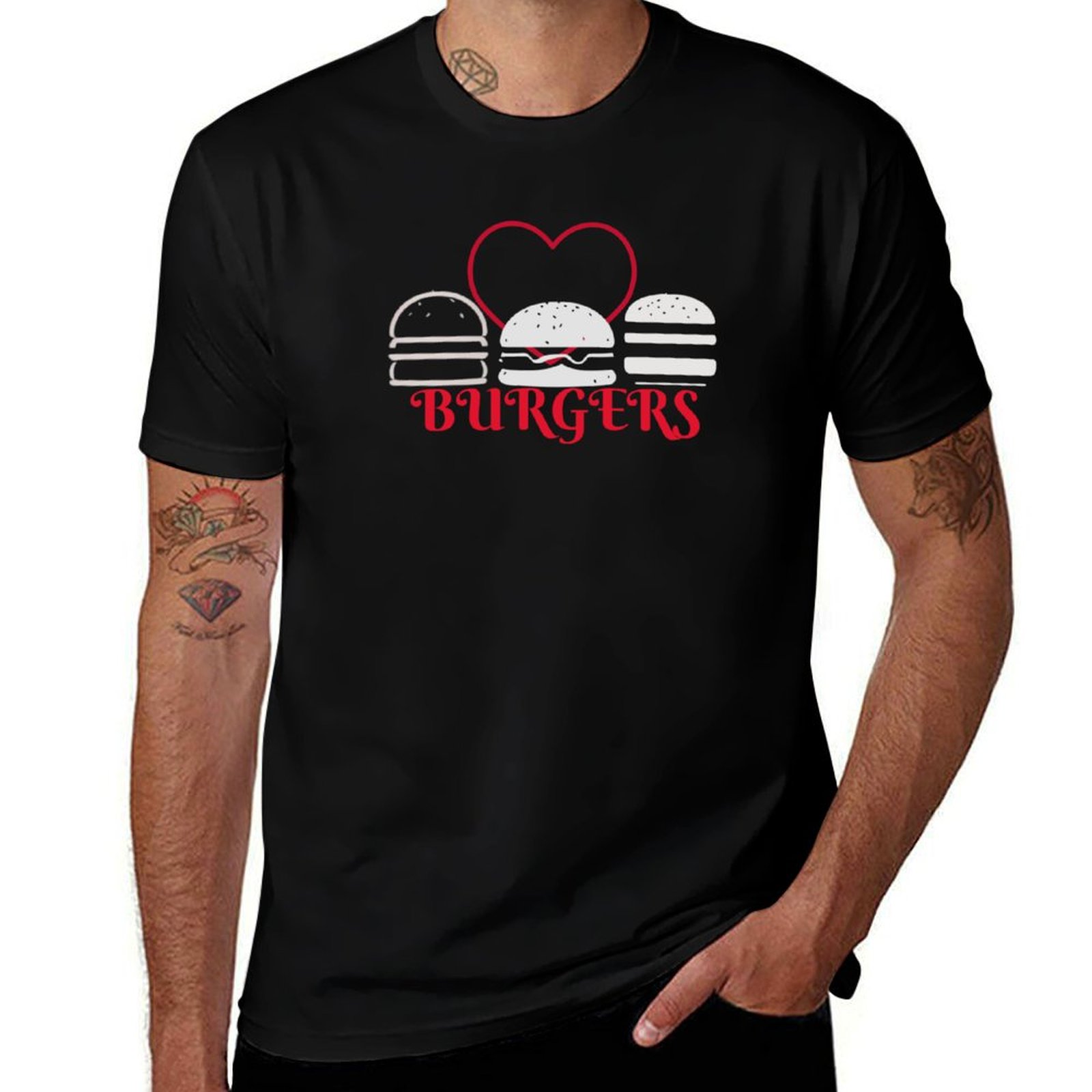 Men'S Fashion Hamburg - Футболка LOVE BURGERS - HAMBURGERS с