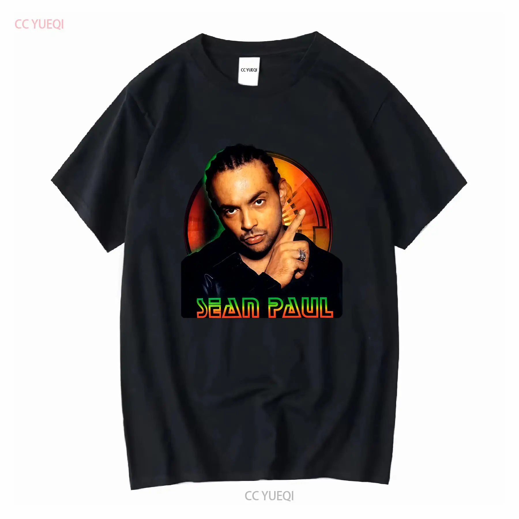 Mens Fashion Black Shirt - RAPPER Sean Paul черная футболка с