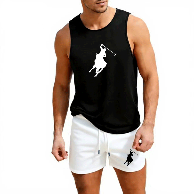Men'S Fashion For Summer - Мужской летний комплект из жилетки и