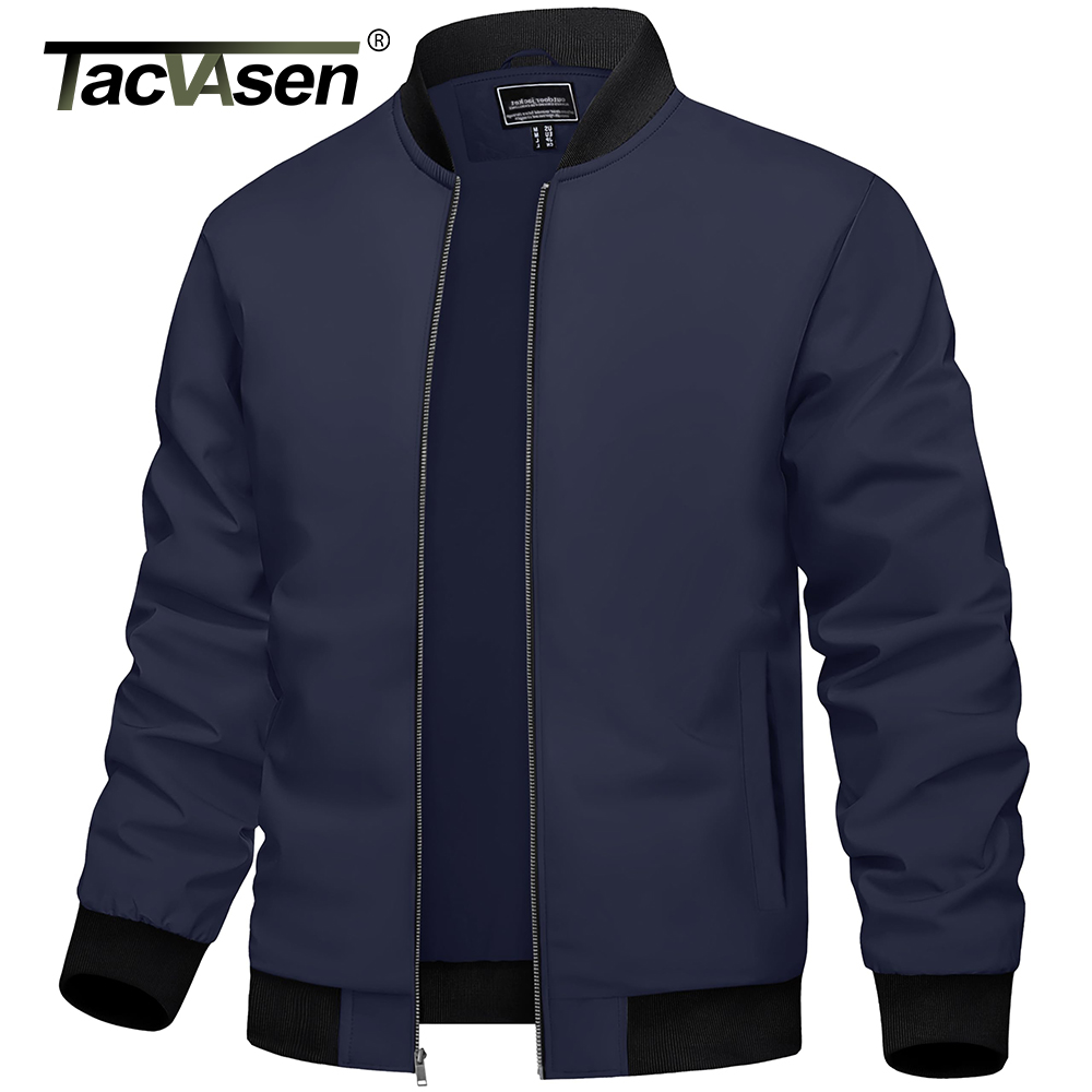 Varsity Jacket Letterman - TACVASEN Мужская университетская куртка, осенняя легкая