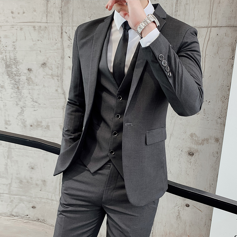 Men'S Dress Pants Fashion - Мужской деловой костюм (пиджак+жилет+брюки) для бизнеса