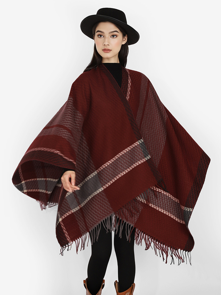 Mens Fashion Poncho - Зимний женский и мужской шарф, многослойное