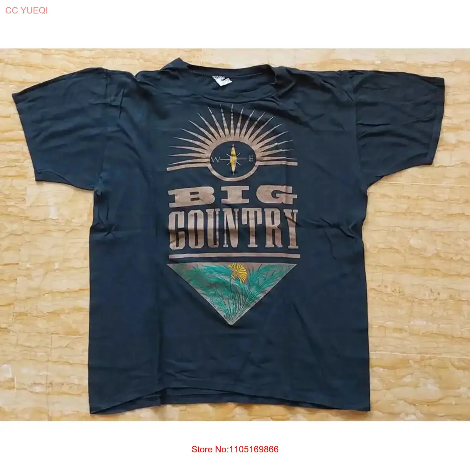 Mens Fashion Black Shirt - Винтажная черная футболка BIG COUNTRY '83,