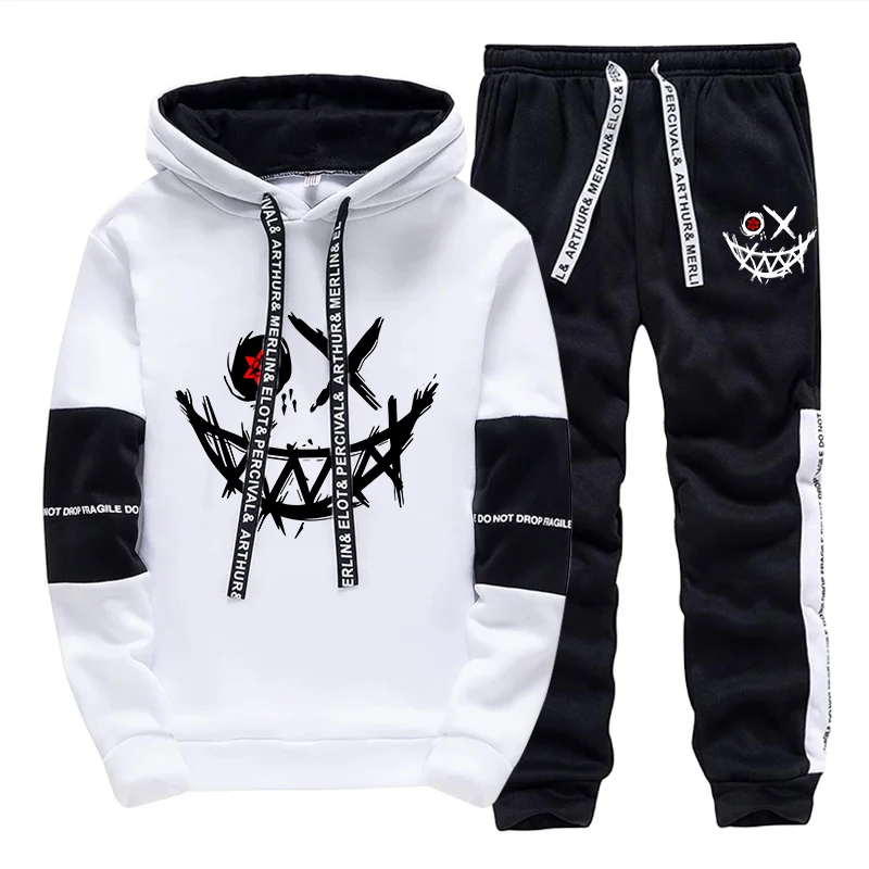Mens Fashion Streetwear - Мужской комплект: худи и брюки 2026.