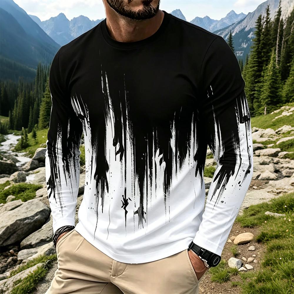 Men'S Fashion For Summer - Мужская футболка с длинным рукавом и