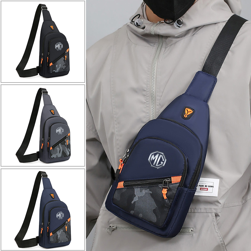Crossbody Bag Men - Мужская сумка-слинг с логотипом автомобиля, камуфляжная,