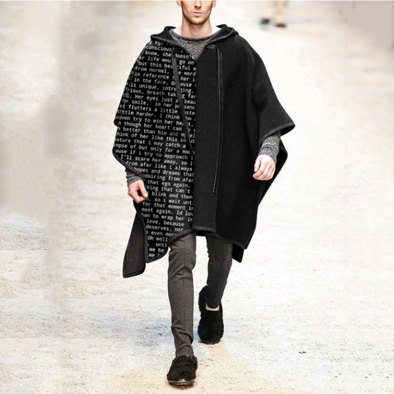Модный мужской нерегулярный кр – обзор и цена Mens Fashion Poncho
