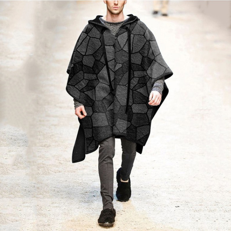 Модный мужской нерегулярный кр – обзор и цена Mens Fashion Poncho