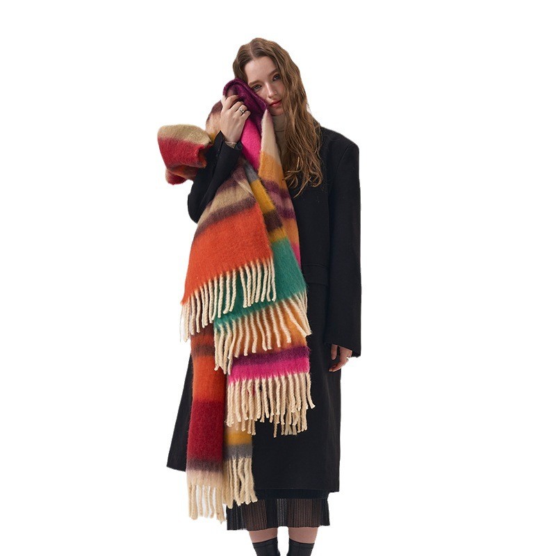 Новый зимний Радужный клетчаты – обзор и цена Mens Fashion Poncho