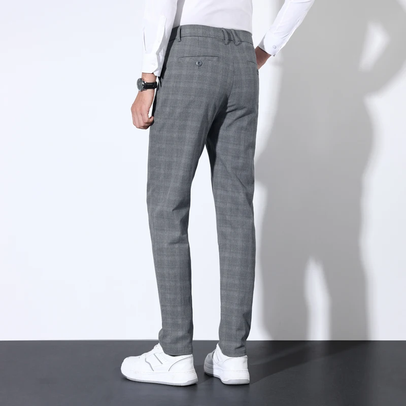 Хлопковые клетчатые классическ – обзор и цена Men'S Dress Pants Fashion