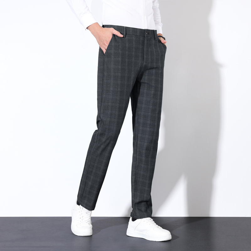 Хлопковые клетчатые классическ – обзор и цена Men'S Dress Pants Fashion