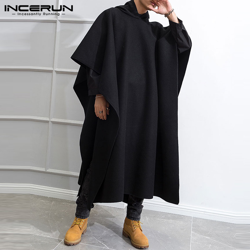 INCERUN модный мужской плащ, о – обзор и цена Mens Fashion Poncho