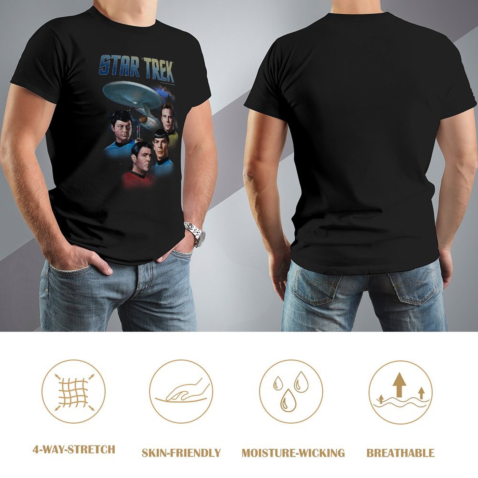 Star Trek: Винтажная футболка  – обзор и цена Poster Men Fashion