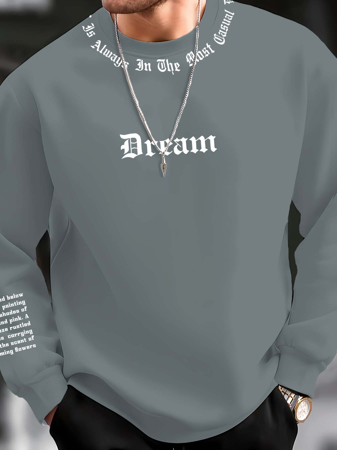 Мужской свитшот с круглым выре – обзор и цена Mens Fashion Streetwear