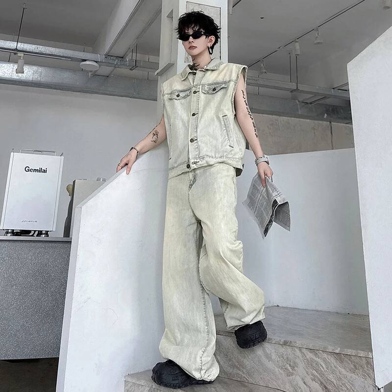 LUZHEN 2026 Летний джинсовый к – обзор и цена Mens Fashion Streetwear