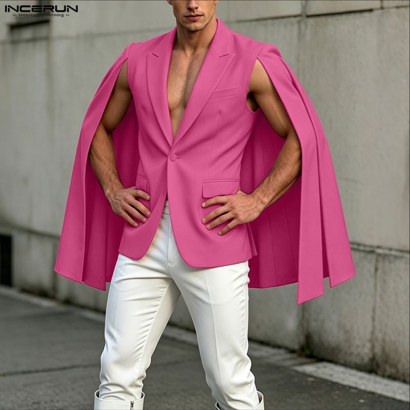 Мужской нестандартный пиджак I – обзор и цена Mens Fashion Poncho