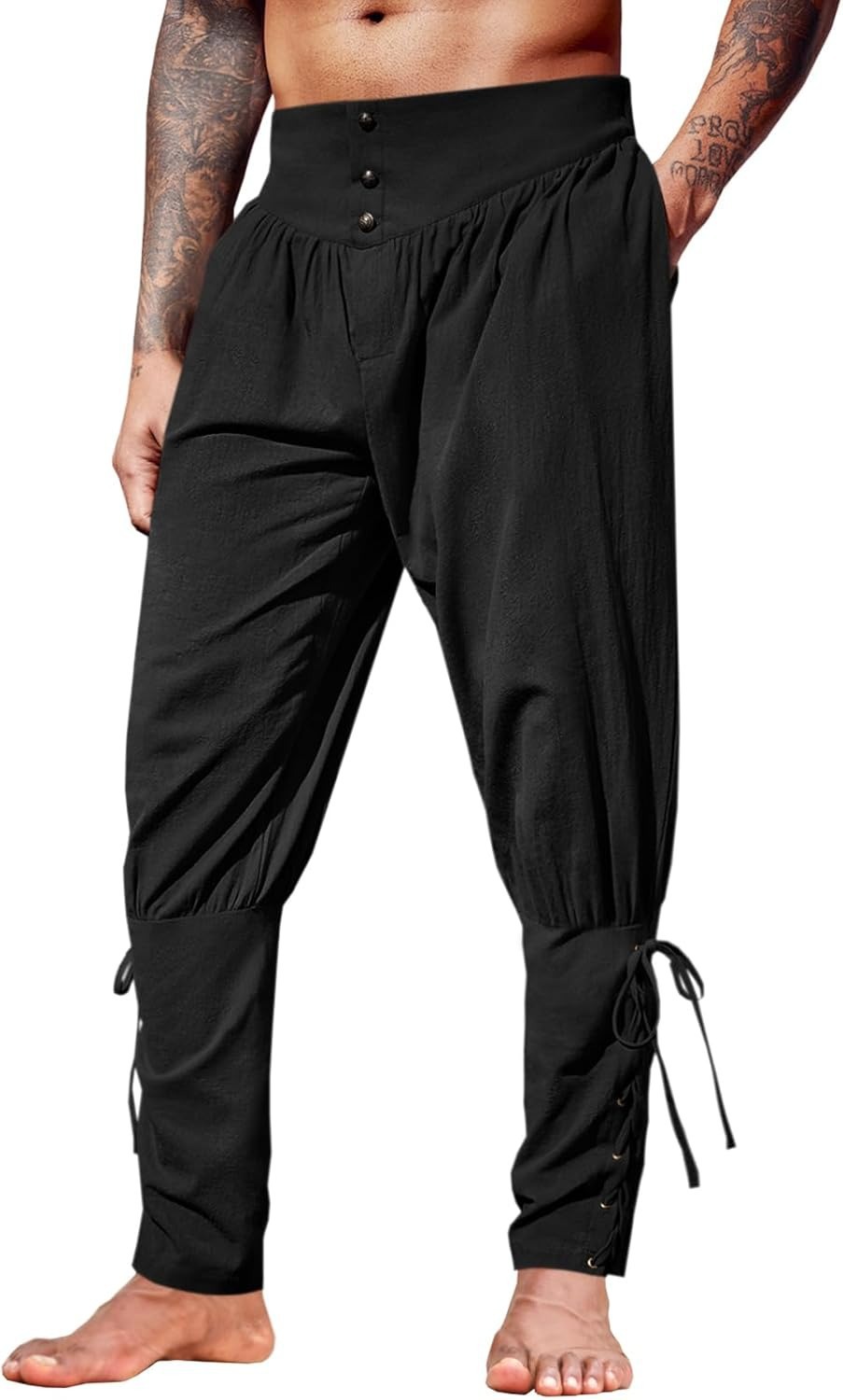 Мужские средневековые льняные  – обзор и цена Men'S Dress Pants Fashion