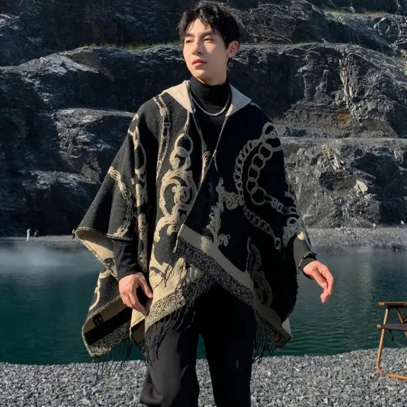 2026 женское пальто, накидка,  – обзор и цена Mens Fashion Poncho