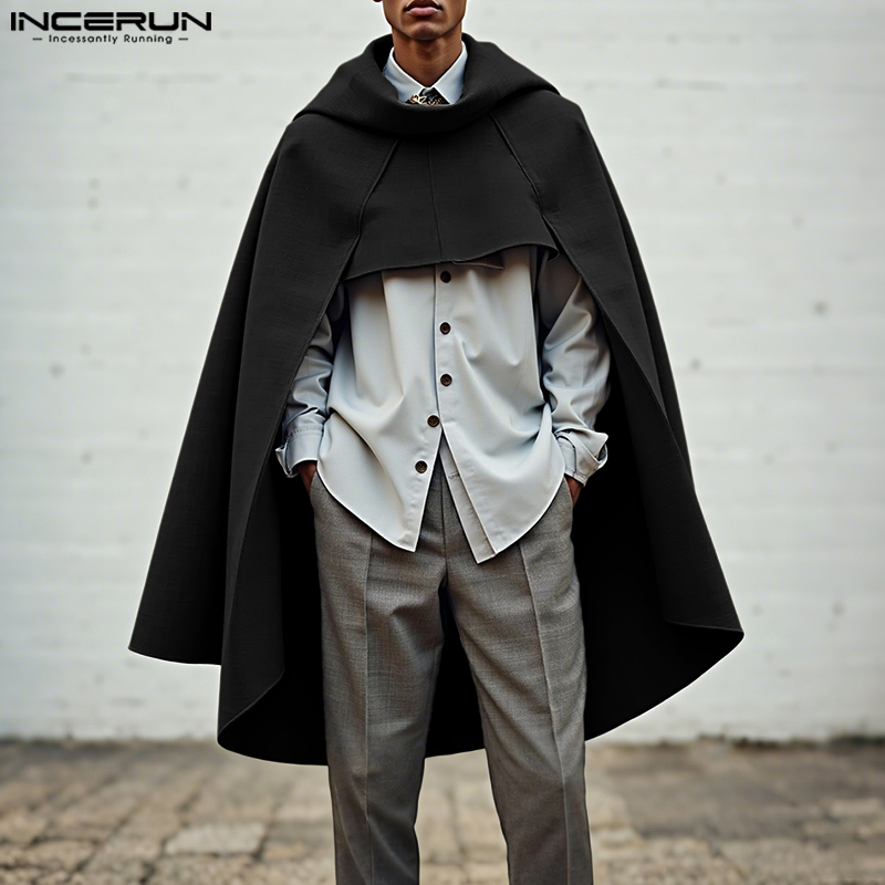 INCERUN мужской плащ накидка о – обзор и цена Mens Fashion Poncho