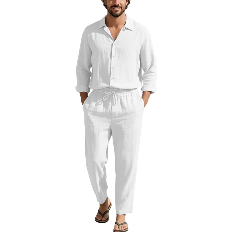 Льняные повседневные комплекты – обзор и цена Linen Shirt Summer